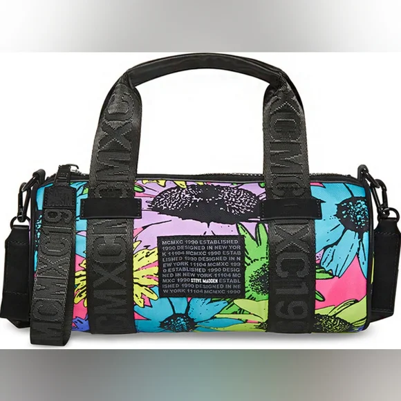 😺STEVE MADDEN BZOOM Floral Barrel Bag in Multi Color